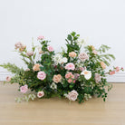 Blush rose hanging swag for event backdrop