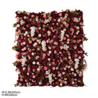 Burgundy flower wall for coastal outdoor wedding