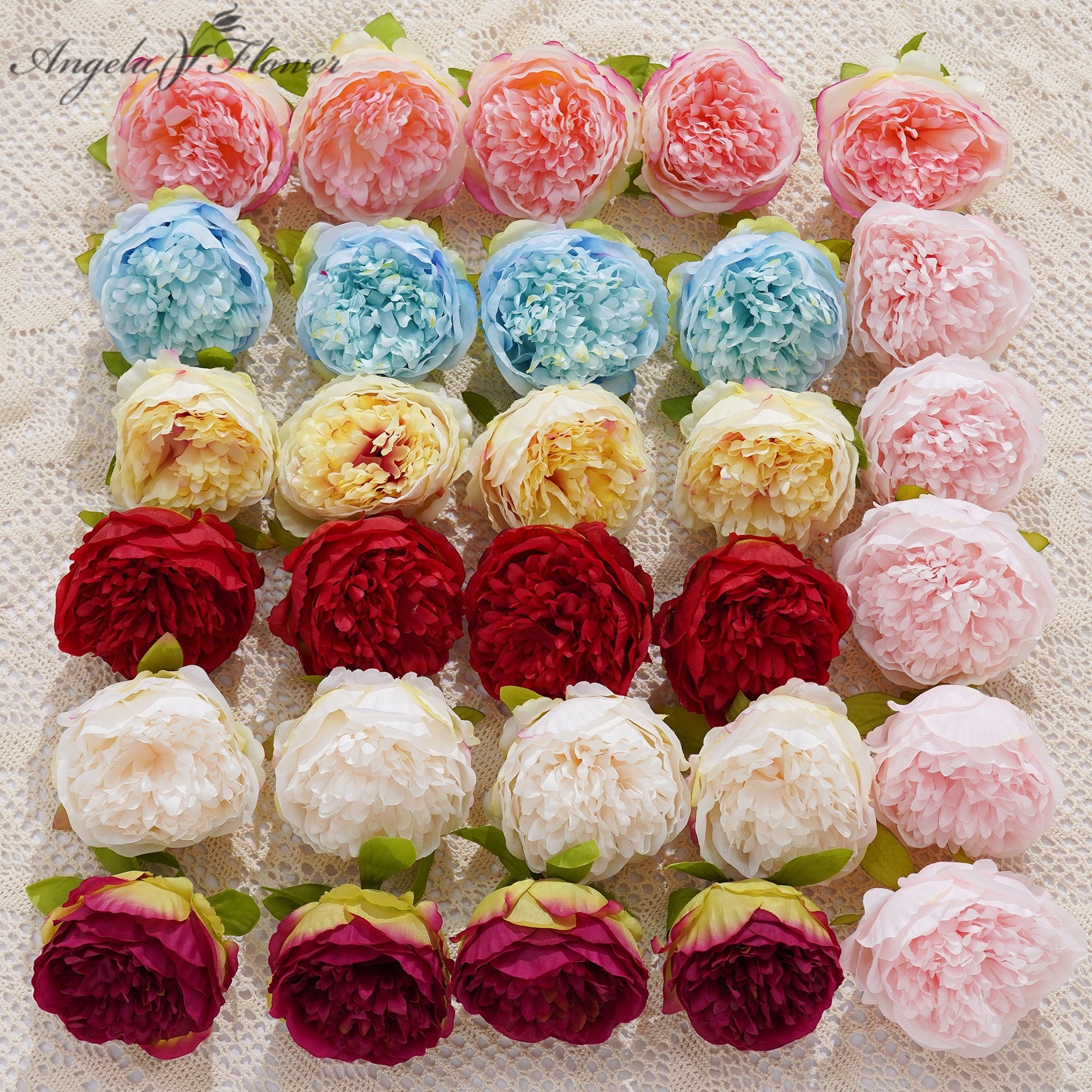 Artificial Peony Flower Head