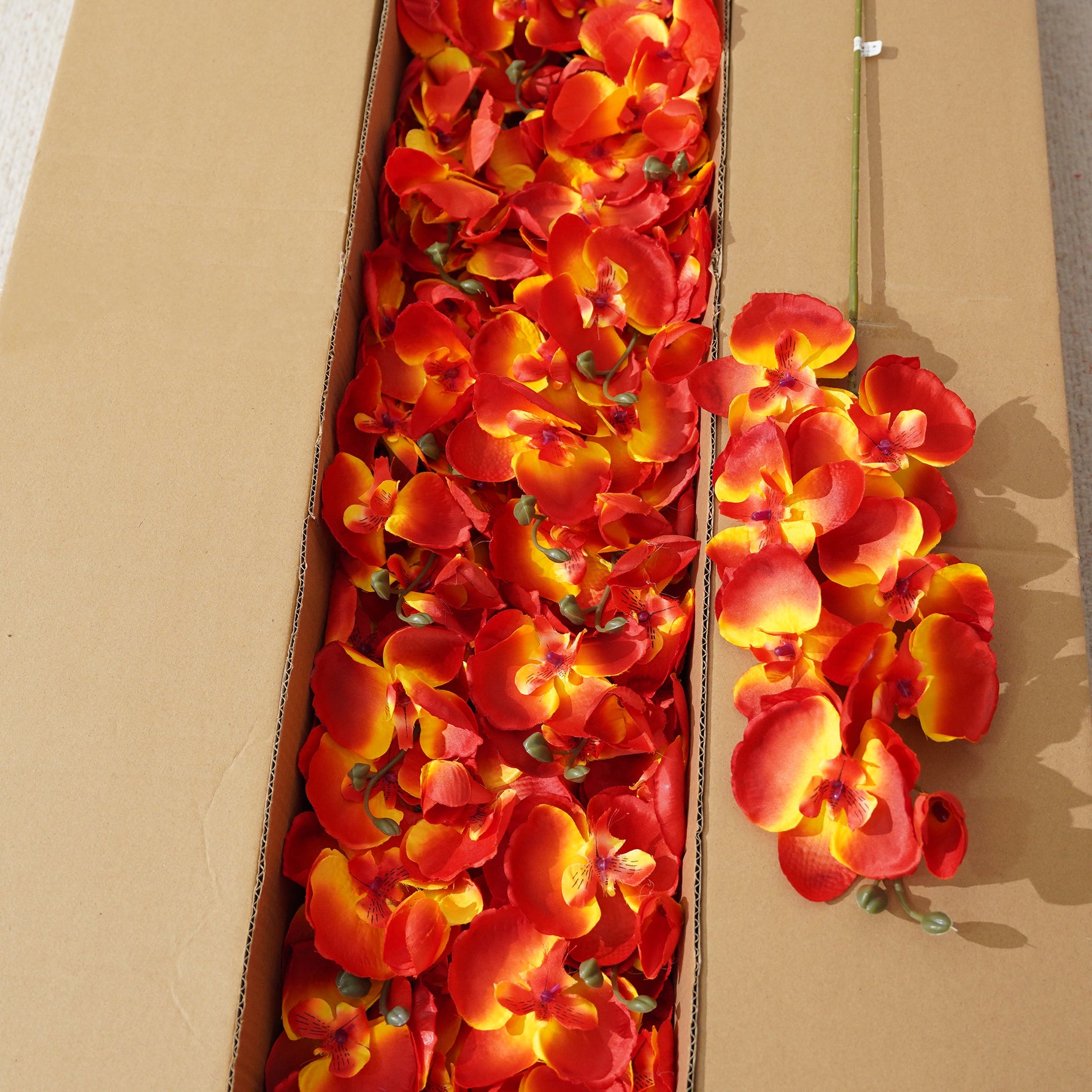 Burgundy Red Silk Orchid Wedding Bouquet Filler
