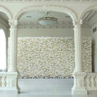 Silk white flower photo booth backdrop for events