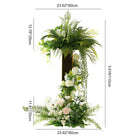 Faux greenery arrangement for party photography backdrop