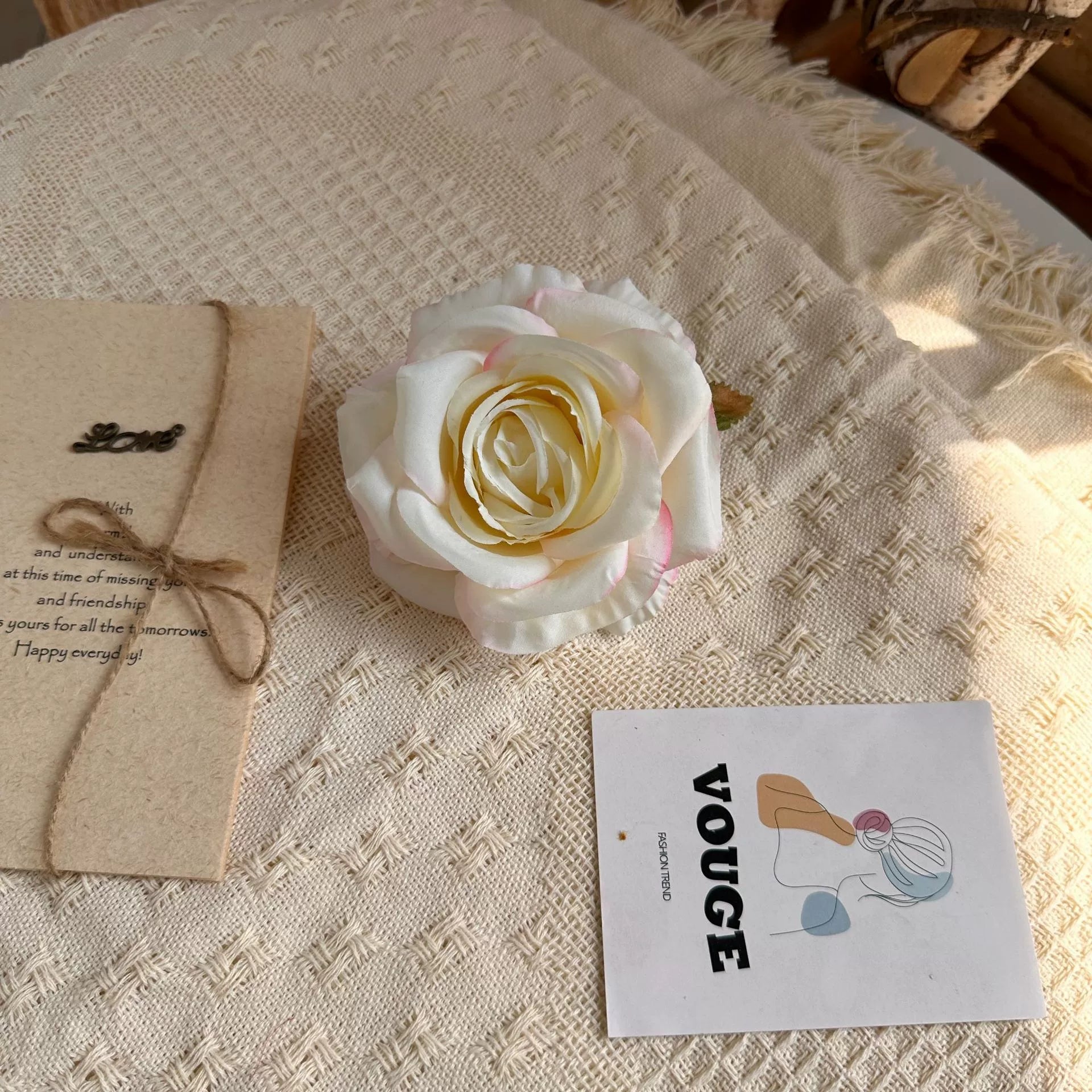 cream white rose flower head