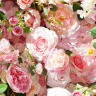 Soft pink mixed bloom flower wall, artificial rose wisteria for event, birthday and wedding photo styling