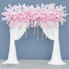 pink wisteria garland hanging floral arrangement