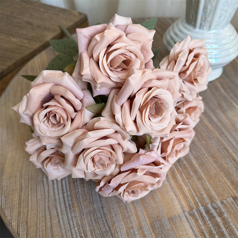 pastel-blue-white-faux-rose-combination-bouquet-wedding-flower-decor
