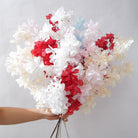White Silk Cherry Blossom Decor Branch