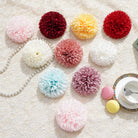 pompom-faux-flower-wedding-backdrop