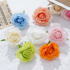 Black and colorful silk roses for unique floral designs
