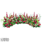 Deep Red Wedding Flower Display with Garden Inspired Greenery