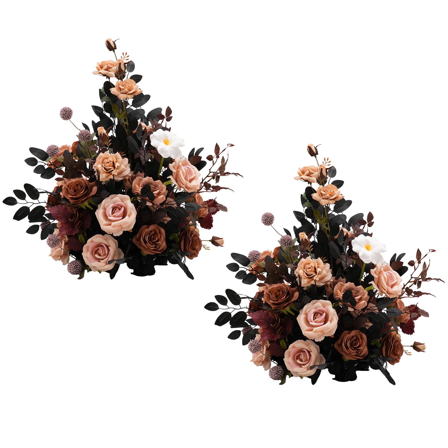 romantic neutral tone artificial flower decor