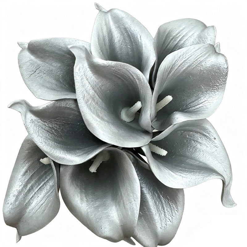Silver Grey PU Calla Lily Wedding Flower