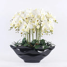Luxury faux orchid floral centerpiece for interior decor