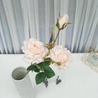 Vibrant orange faux rose flower sprigs