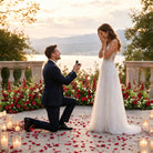 Romantic Red Floral Border Design for Wedding Entrance Styling