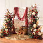 Barn wedding reception KT photo backdrop, lightweight display for wedding guest photography spots