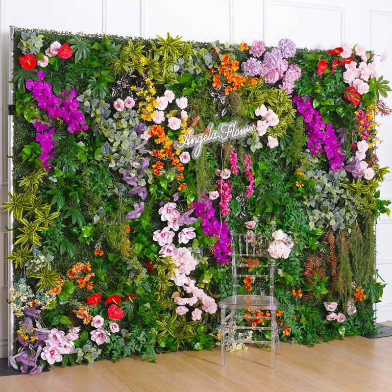 artificial flower wall for wedding and party decoration