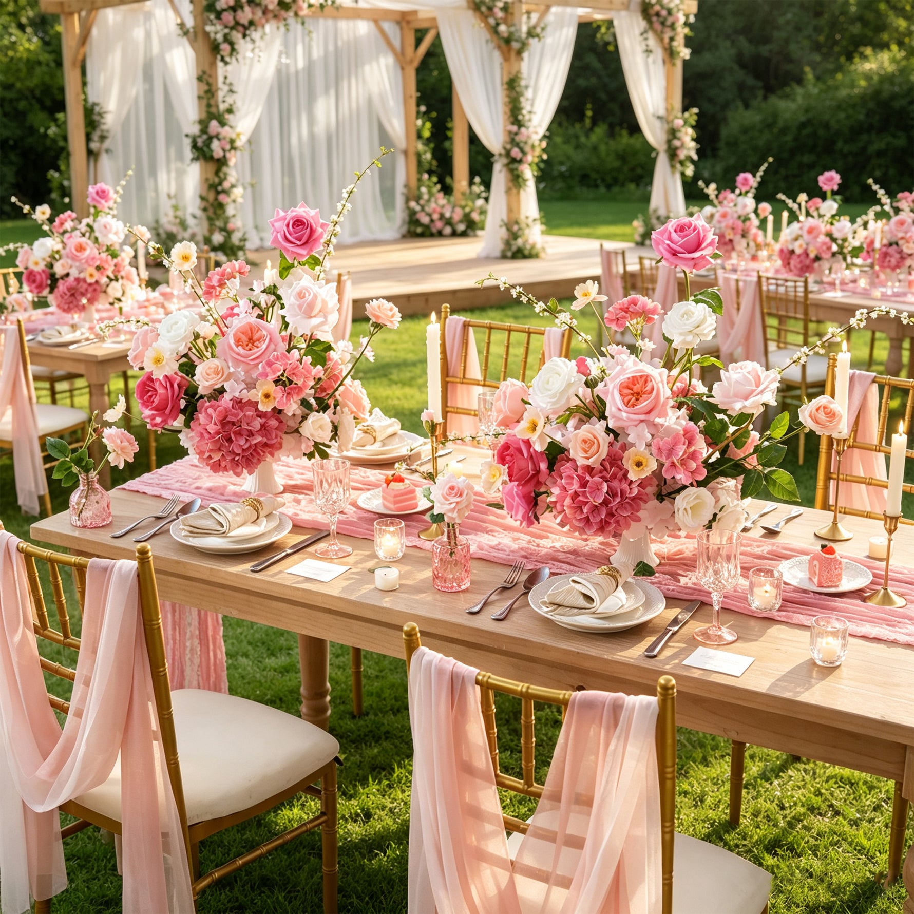 silk rose hydrangea centerpiece for dining table