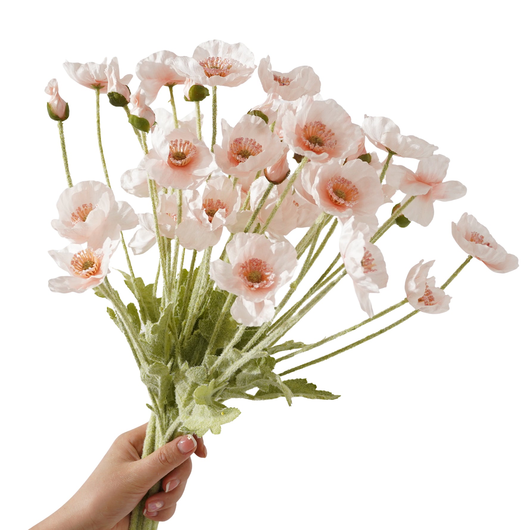 handmade-style-silk-poppy-flower-bouquet