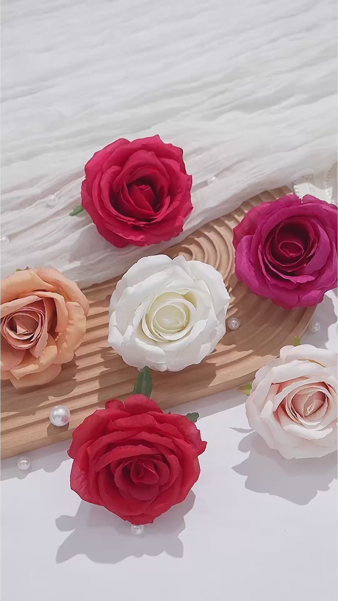 burgundy-faux-rose-bloom-heads