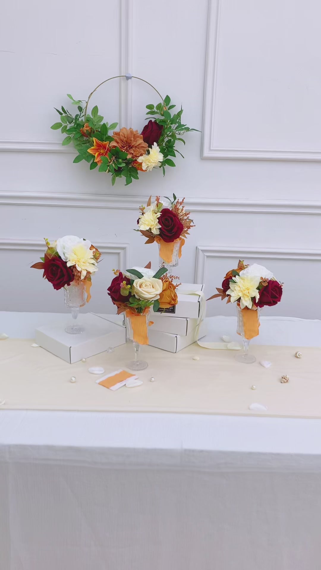 A863620 Autumn Color Series Vase Flower Wedding Banquet Floral
