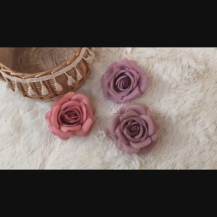 Realistic Faux Rose Heads for Wedding Flower Arrangements