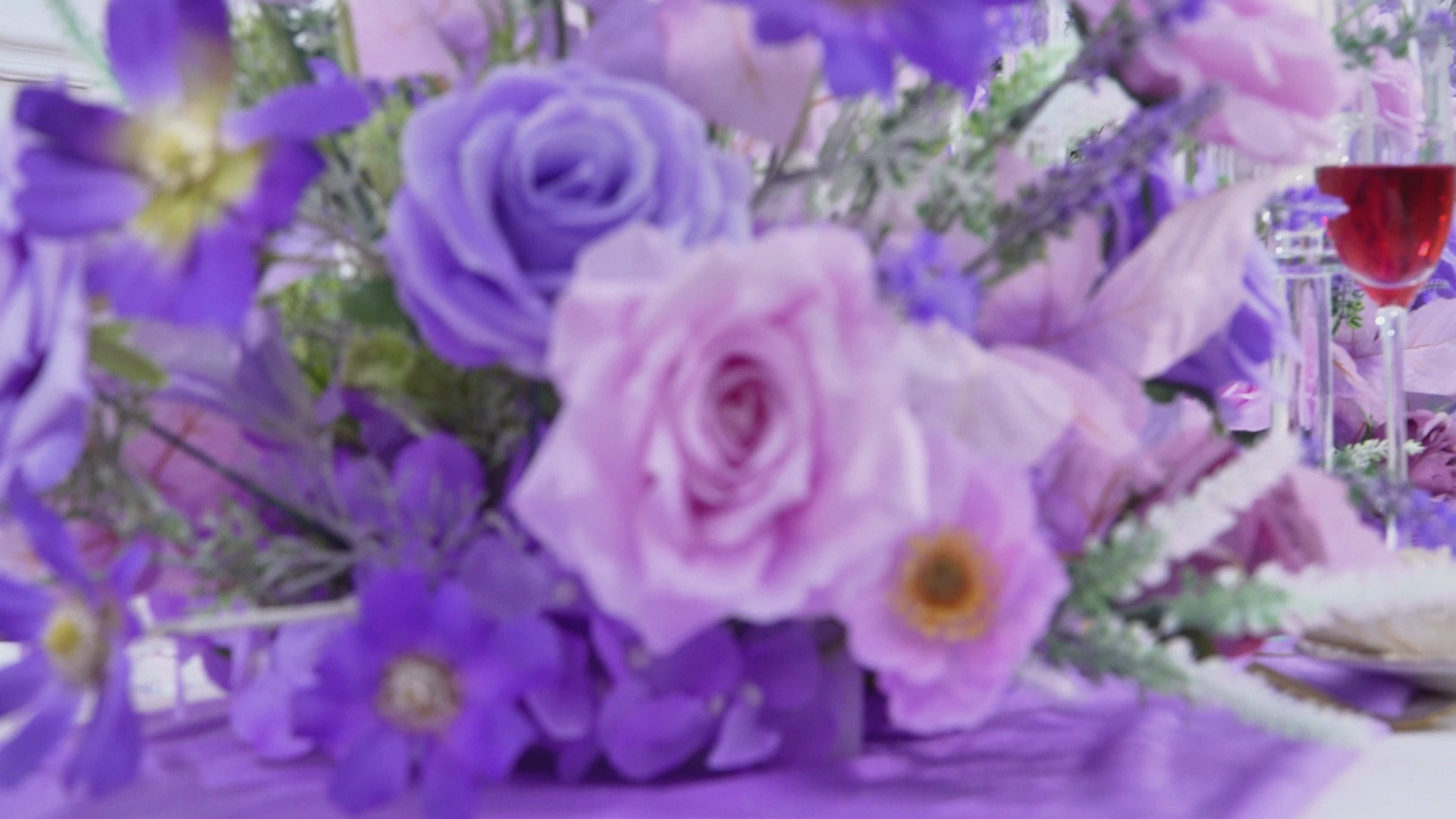 Purple Lavender Rose Table Centerpiece Floor Flower Wedding Decor