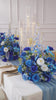 Pale blue wildflower mix table centerpiece for romantic wedding decor