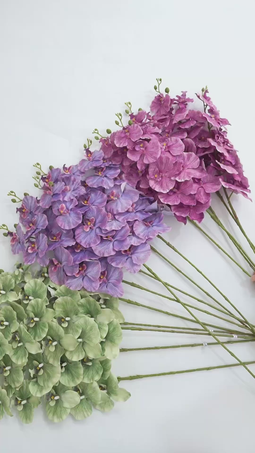 A4345 10 pcs/lot 9 Heads Artificial Orchids Flower Material