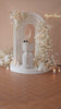 Warm beige tone floral arrangement for minimalist wedding theme