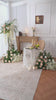 Soft neutral peach white artificial florals for romantic wedding