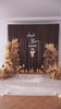 Faux boho pampas grass pillar flower arrangement