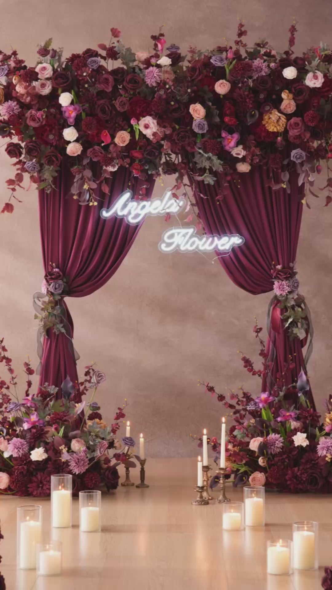 luxury-artificial-flower-runner-with-silk-roses