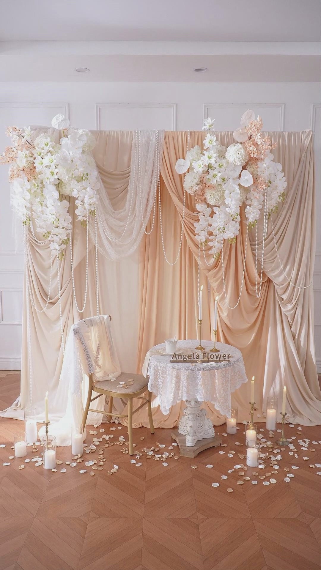 Artificial orchid flower for photo backdrop