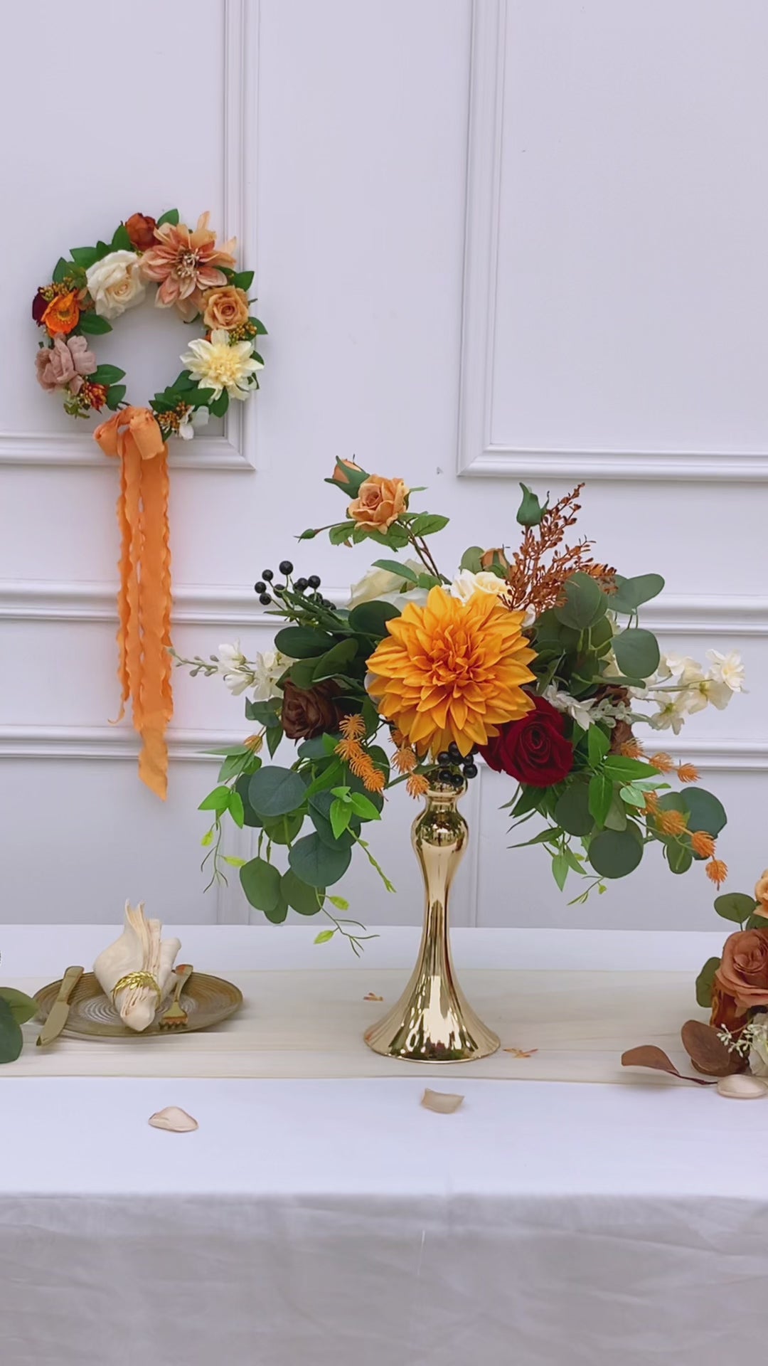 A863632 Autumn Color Series Vase Flower – Angela Flower