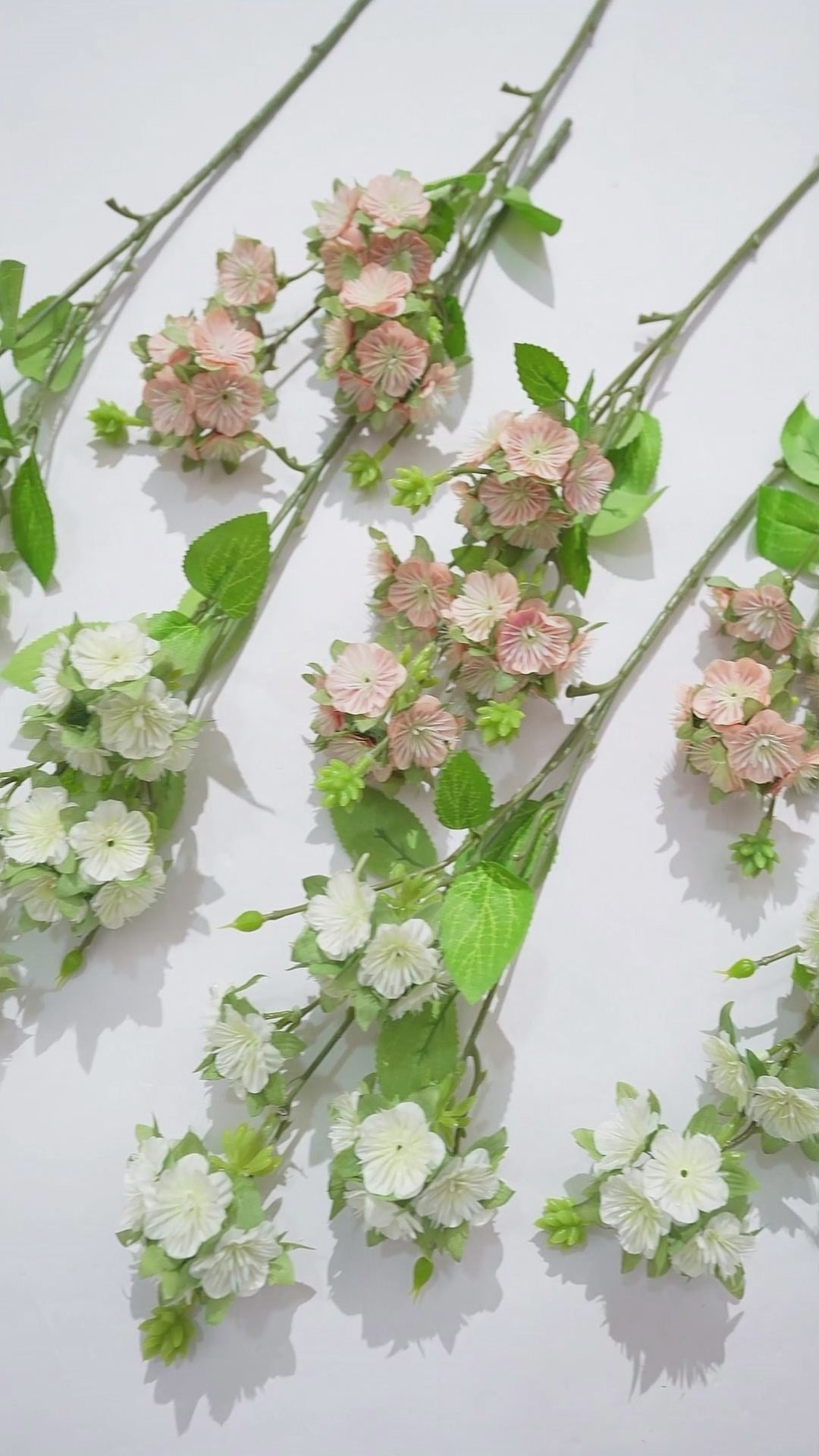 White artificial baby breath stems
