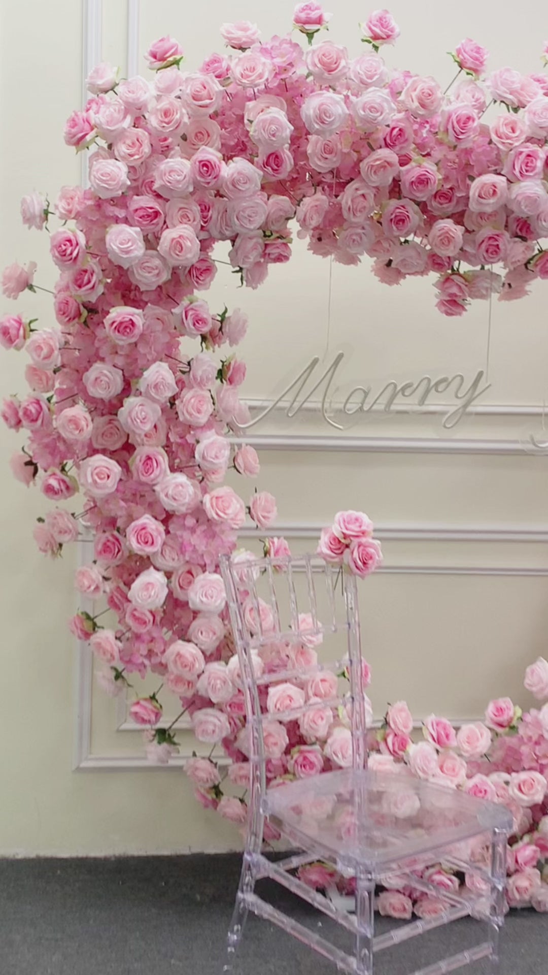 Home Luxury Heart-Shaped Shelf Floral Arrangement Foam Base Wedding ...