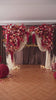 luxury burgundy red wedding backdrop arch flowers