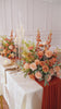Autumn artificial rose table centerpiece set for long wedding reception dining tables