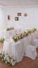 faux hydrangea rose flower row for garden wedding decor