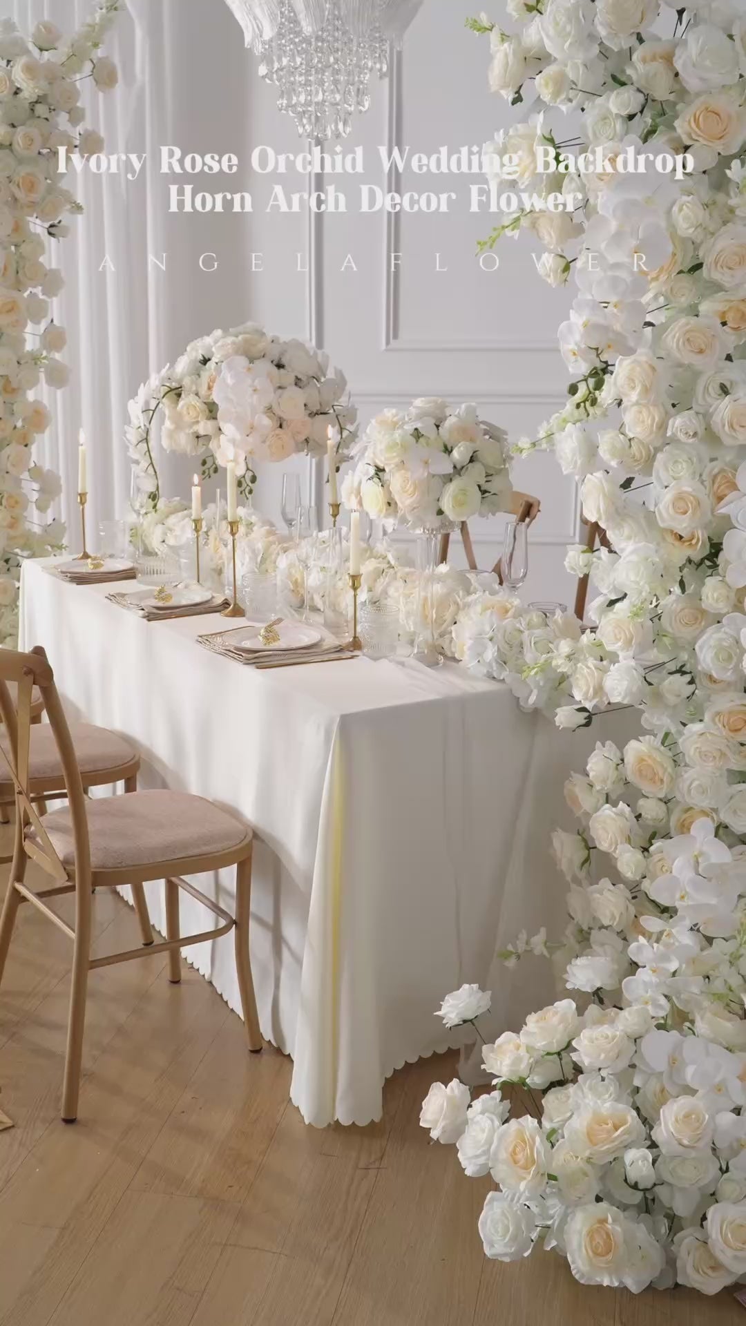 Home White Rose Wedding Flower Row Arrangement Table Runner