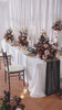 dark elegant floral centerpiece wedding decor