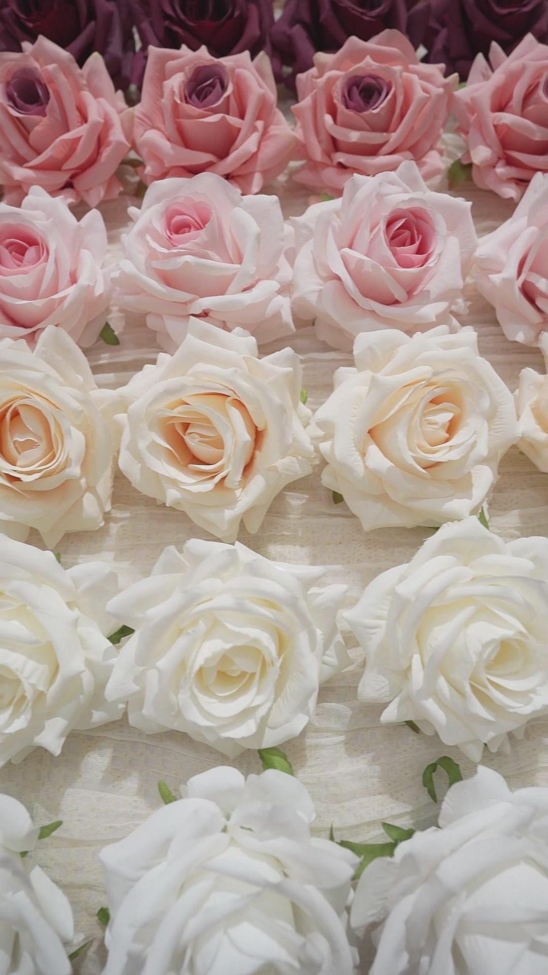 faux‑large‑rose‑blooms‑mauve‑blush‑cream‑wedding‑color‑palette