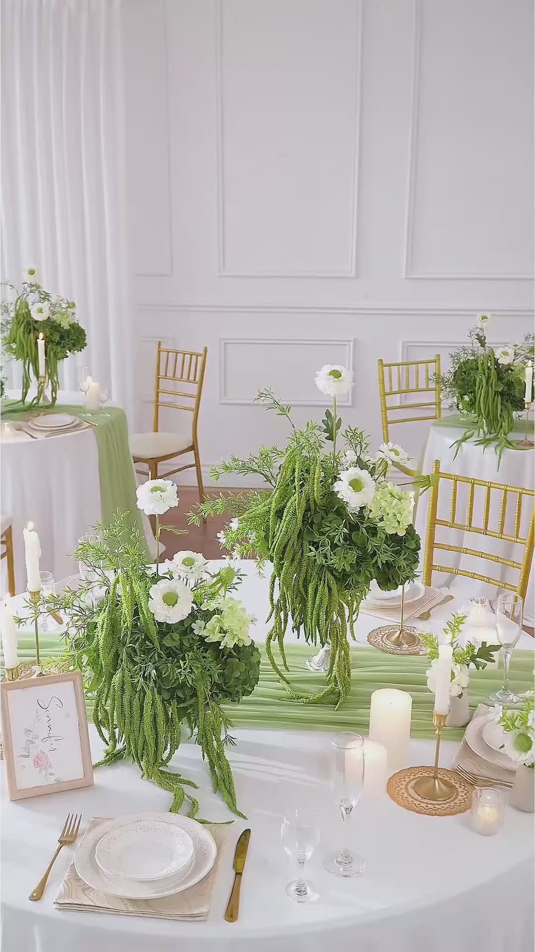 sage‑green‑white‑artificial‑hanging‑tassel‑table‑flower‑studio‑product‑shot