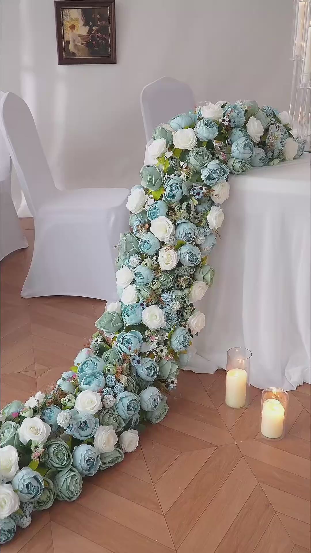 artificial peony rose table for wedding reception
