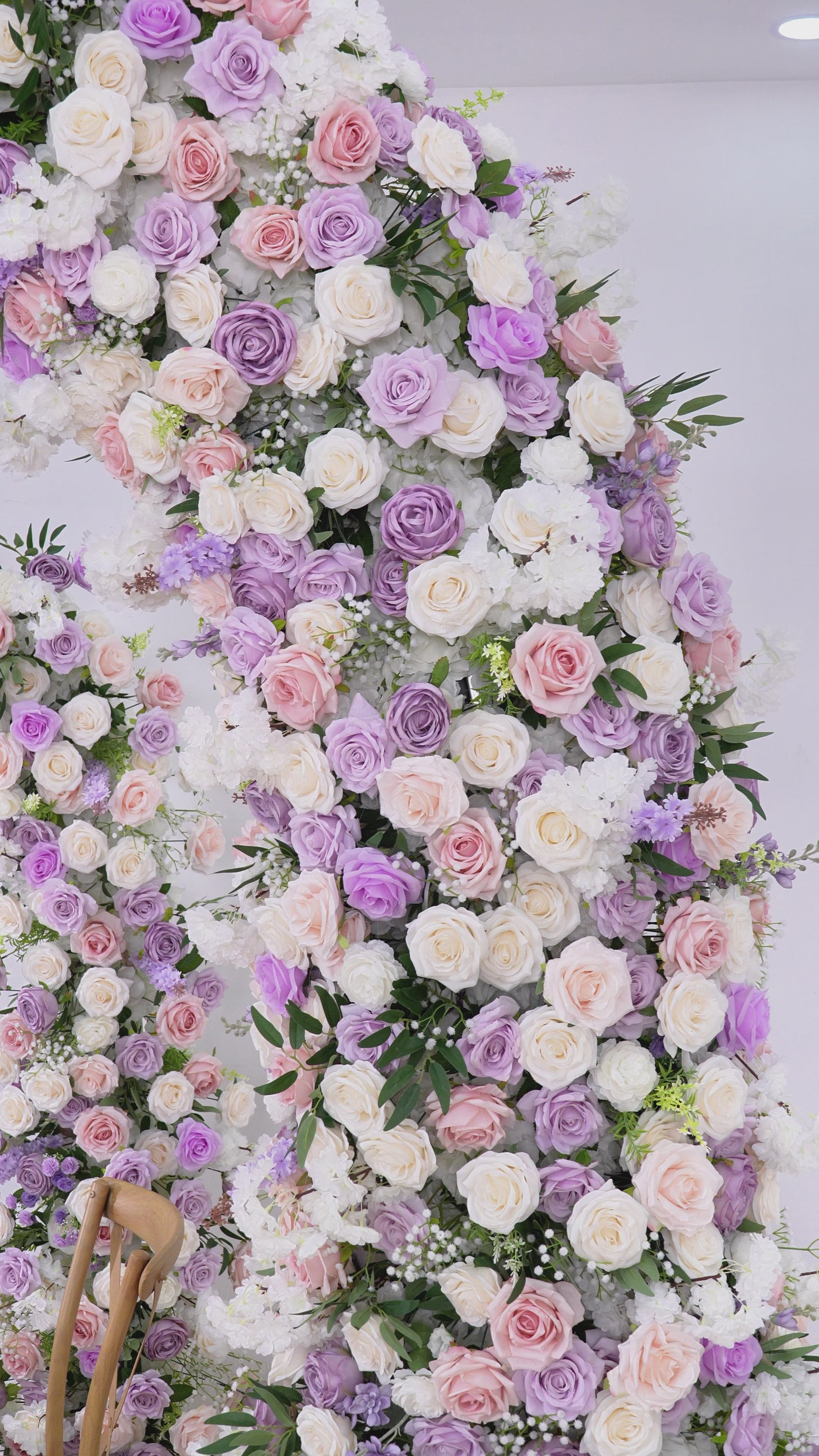 Angela Flower White Pink Rose Hydrangea Floral Arrangement Decor