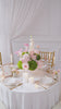 Silk blush rose, poppy and pink calla lily vase arrangement for banquet dining table decor