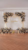 Luxury black gold silk flower arbor decor for ceremony