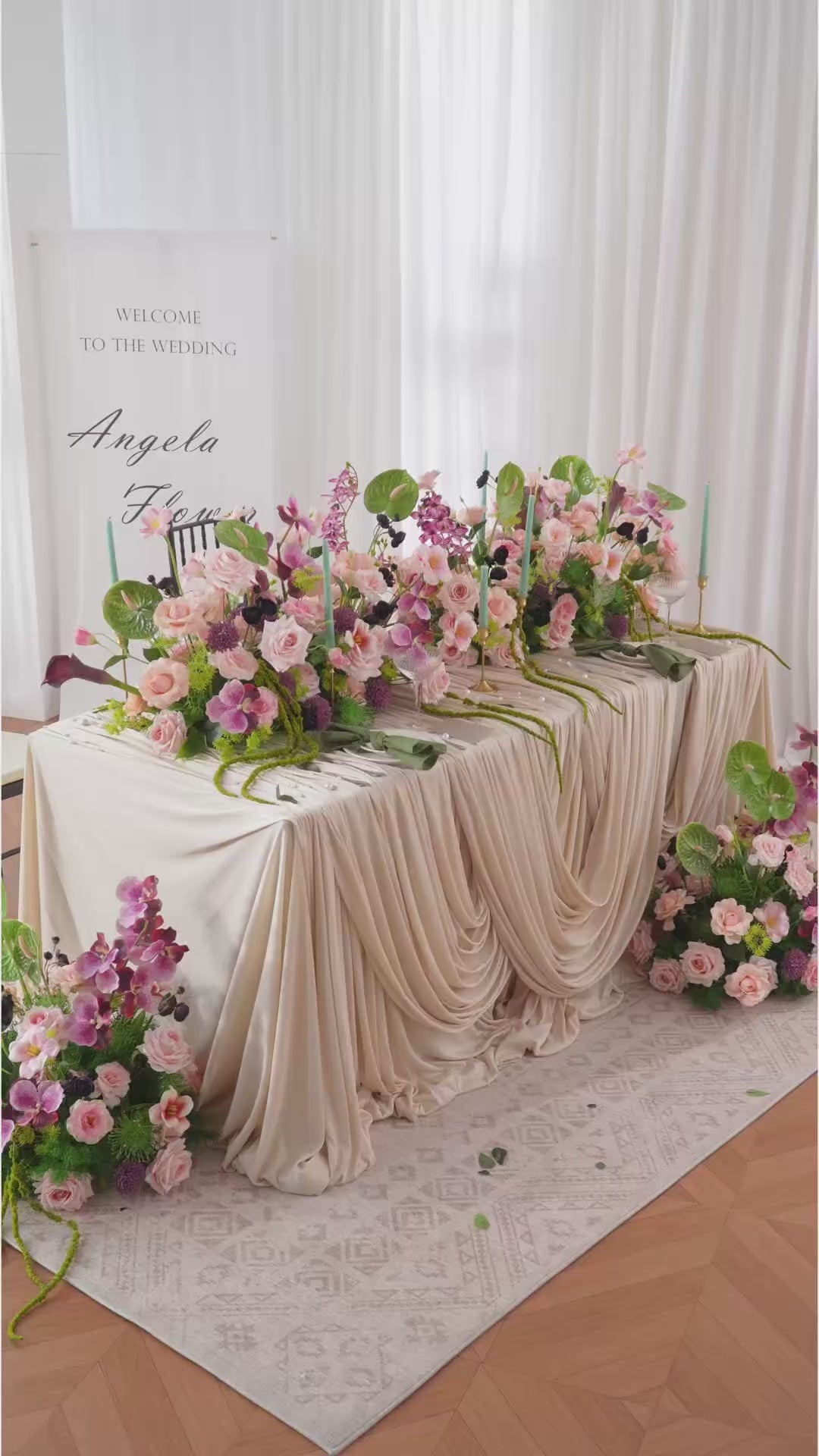 Silk Floral Arrangement for Wedding Decor