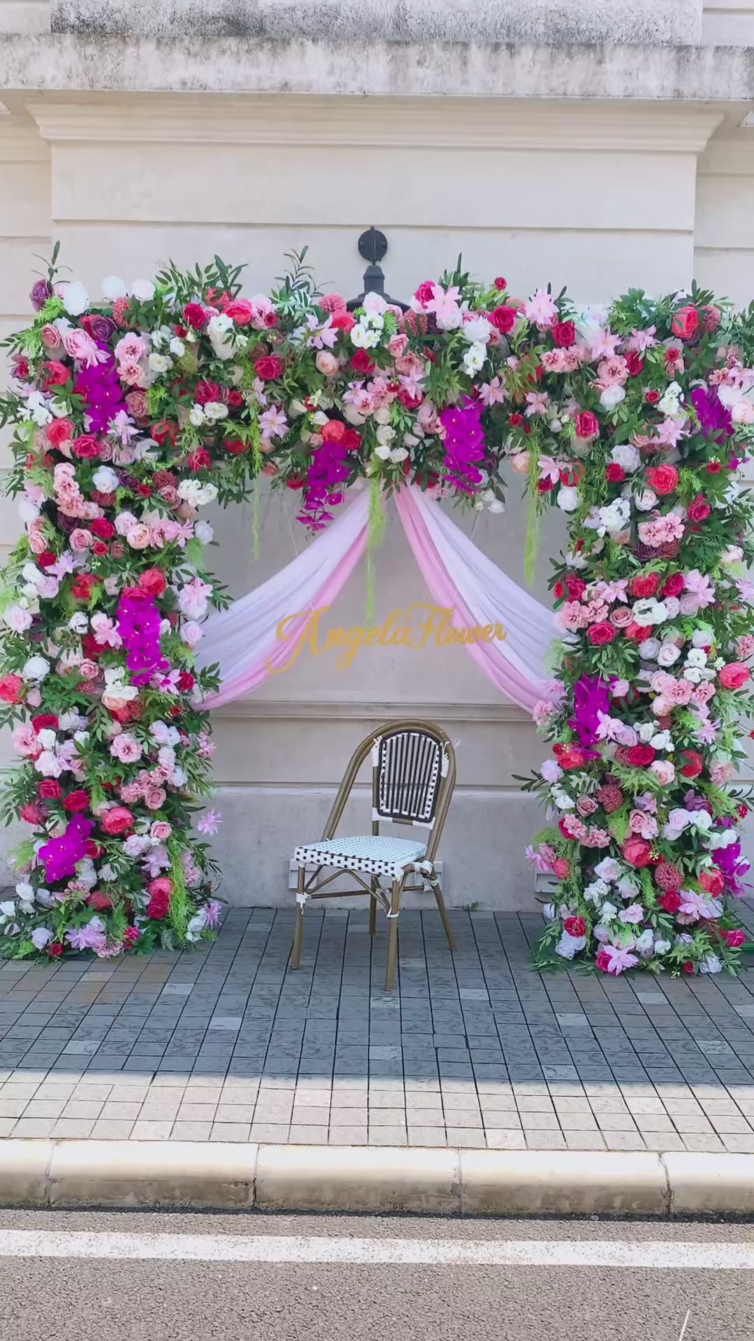 Home A8775 Purple Pink Greenery Cloth Base Flower Row Decor Wedding ...